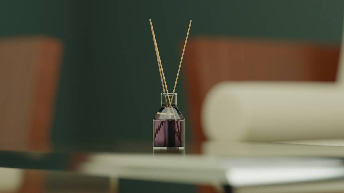 Handcrafted solid air fresheners for home in ceramic dishes with essential oils